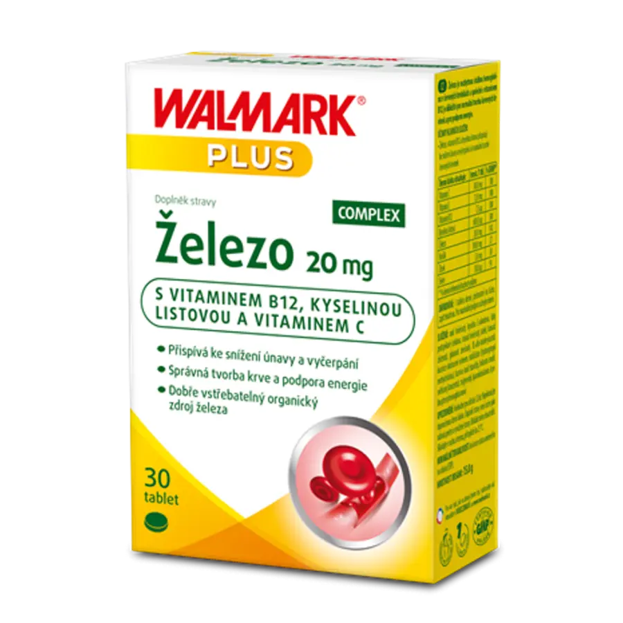 5485_WALMARK PLUS ZELEZO 20MG 30 TBL